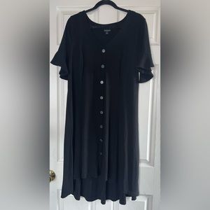 Torrid Black Small Rib Hi-Lo Knit Dress Size 1XL EUC